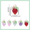 10Pcs 5 Colors Glass & Acrylic & Resin Pendants PALLOY-AR00014-2