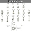 32Pcs 16 Style Alloy Pendant Locking Stitch Markers HJEW-CJ00044-2