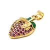 Brass Micro Pave Cubic Zirconia Pendants KK-P303-05G-2