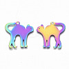 Ion Plating(IP) 201 Stainless Steel Pendants LS-STAS-R114-022-2