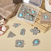 16Pcs 8 Styles Synthetic Turquoise Pendants FIND-TA0002-15-6