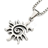 Alloy Pendant Necklace LS-NJEW-B103-01AS-02-1