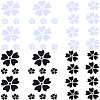 4 Sheets 2 Colors Flower PVC Waterproof Car Stickers DIY-GF0008-94B-1