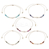 Chakra Theme Adjustable Natural Mixed Gemstone Braided Bead Bracelets for Women BJEW-JB11619-2