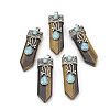 Natural Tiger Eye Pendants G-S292-05A-1