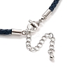 Braided Round Imitation Leather Bracelets Making BJEW-H610-01P-14-2