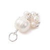 Potato Natural Cultured Freshwater Pearl Pendants PALLOY-JF04749-02-4