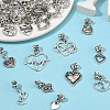 30Pcs 15 Styles Tibetan Style Alloy European Dangle Charms PALLOY-YW00072-4