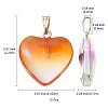 10Pcs 8 Style Spray Painted Glass Pendants GLAA-YW0003-23-3