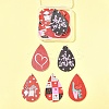 10Pcs 5 Colors PU Leather Big Pendants FIND-FS0003-75-6