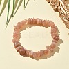 Natural Sunstone Chip Beads Stretch Bracelets for Men Women BJEW-C145-01B-2