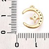Brass Micro Pave Clear Cubic Zirconia Pendants KK-T075-49G-3