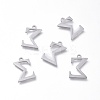Tarnish Resistant 304 Stainless Steel Charms STAS-K215-21P-1