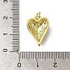 Brass Micro Pave Clear Cubic Zirconia Enamel Pendants KK-M297-15G-3