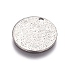 Tarnish Resistant 304 Stainless Steel Textured Pendants LS-STAS-I098-01-15mm-P-1