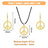 Peace Sign Jewelry Set SJEW-FI0001-23-2