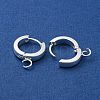 201 Stainless Steel Huggie Hoop Earrings Findings STAS-A167-01M-S-2