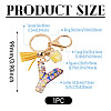 Alloy Resin Polygon Keychains KEYC-TADJ0002-03G-Y-2