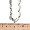 304 Stainless Steel Cable Chain Rhombus Link Chain Necklaces for Men Women NJEW-G186-01P-01-6