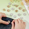 16Pcs 2 Styles 1-Hole Zinc Alloy Rhinestone Shank Buttons BUTT-FH0001-032-3