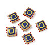 Baking Paint Glass Enamel Beads LAMP-S079-14-2