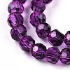 Baking Paint Transparent Glass Beads Strands LS-DGLA-A035-T4mm-A09-4