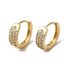 Brass Micro Pave Cubic Zirconia Hoop Earring EJEW-L271-20KCG-03-1