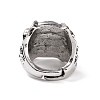Dragon Eye Glass Wide Band Rings for Men RJEW-E017-01AS-02-3