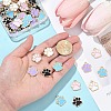 80Pcs 5 Colors Alloy Enamel Pendants ENAM-YW0005-19-4