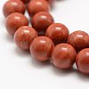 Natural Red Jasper Beads Strands X-G-E375-4mm-03-1