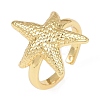 Ocean Theme Brass Cuff Rings RJEW-C135-01G-01-4