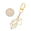 Brass Macrame Pouch Empty Stone Holder Pendant Decoration HJEW-JM03303-01-3