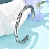Viking Word Always in My Heart 304 Stainless Steel Enamel Cuff Bangles for Women BJEW-Z092-10P-2