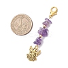 4Pcs Tibetan Style Alloy Angel Pendant Decorations HJEW-JM03838-5