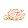 Brass Micro Pave Cubic Zirconia Pendants ZIRC-P200-14B-G-3
