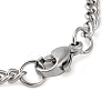 Non-Tarnish 304 Stainless Steel Curb Chain Pendant Necklaces LS-NJEW-H034-01P-3