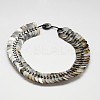 Natural Black Lip Shell Beaded Necklaces NJEW-L096-16-3
