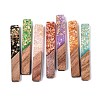 Opaque Resin and Walnut Wood Pendants RESI-T060-09M-1
