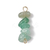 30Pcs 30 Styles 304 Mixed Gemstone Chip Beaded Connector Charms PALLOY-JF02873-01-4