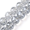 Transparent Electroplate Glass Beads Strands EGLA-N002-34F-F03-1