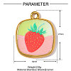 Printed 304 Stainless Steel Pendants STAS-OY002-46G-01-2