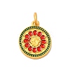 Rack Plating Alloy Enamel Pendants with Jump Ring ENAM-M048-27MG-A-3