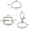 Bag Clasps Set PALLOY-CJ0002-70-2