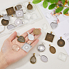 DIY Blank Cameo Photo Geometry Pendant Making Kit DIY-DC0001-99-3