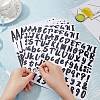 SUPERDANT 12 Sheets 2 Styles PVC Waterproof Self-Adhesive Number & Alphabet & Sign Stickers DIY-SD0001-53-3