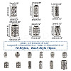 120Pcs 10 Styles Tibetan Style Alloy Beads Sets TIBEB-HY0001-10AS-2