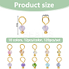 120Pcs 10 Colors Faceted Glass Charms PALLOY-FH00134-2