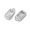 Brass Micro Pave Cubic Zirconia Pendants KK-P290-29P-2