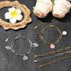 10Pcs 2 Colors 304 Stainless Steel Paperclip Chain Bracelets BJEW-YW00013-01-4