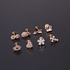 Brass Micro Pave Clear Cubic Zirconia Cartilage Earrings WGF4DCF-20-2